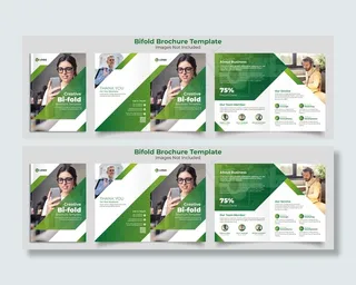 双折小册子模板