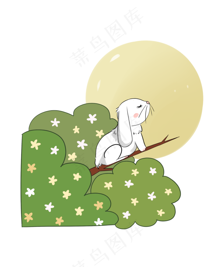 赏月玉兔(2362X2953(DPI:299))psd模版下载