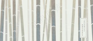 东方日式抽象图案背景设计优雅自然的竹子