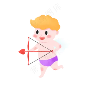 可爱七夕情人节丘比特