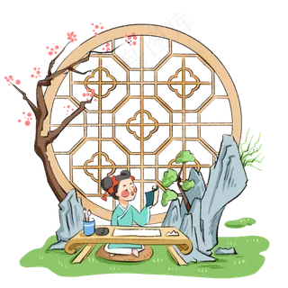 教育学习教师节古代卡通 教育学习教师节古代卡通