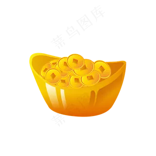 中元节金元宝祭祖矢量元素