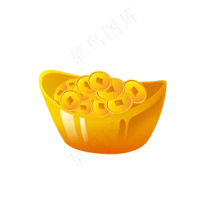 中元节金元宝祭祖矢量元素