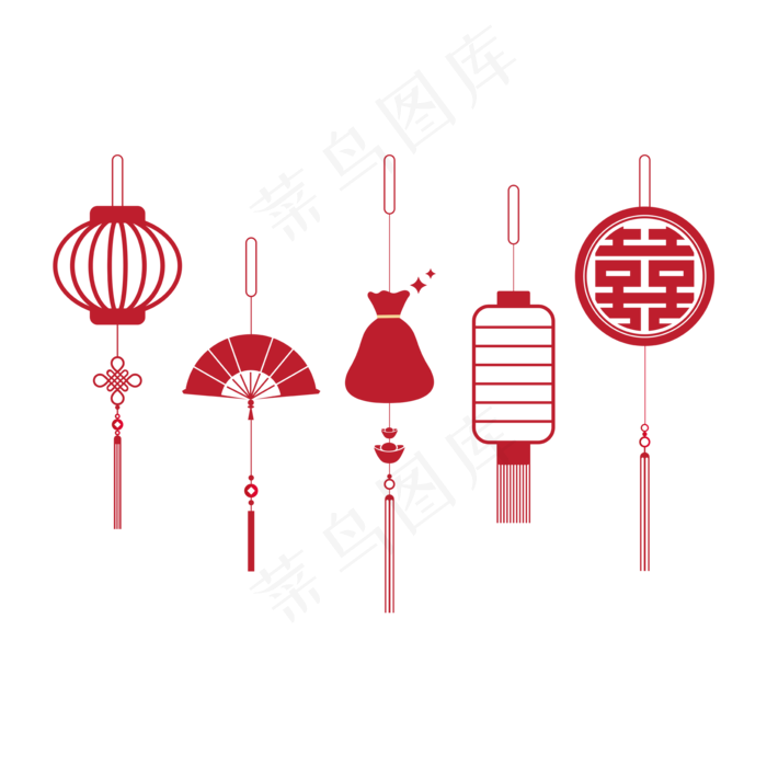 新年春节灯笼中国结(2000X2000(DPI:300))ai矢量模版下载
