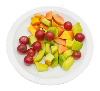 一盘蔬菜丁
