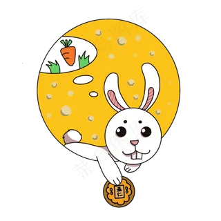 吃月饼玉兔 吃月饼玉兔