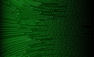 绿色网络电路未来技术概念背景