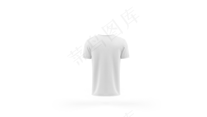 白色t恤模型样机模板隔离，后视图psd模版下载
