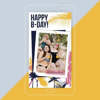 生日快乐热带模板故事