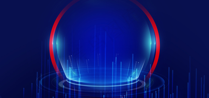 简约蓝色科技公司晚会背景