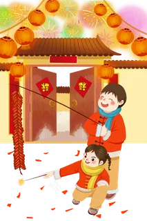 新年春节过节放鞭炮