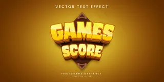 游戏分数样式中的可编辑文本效果