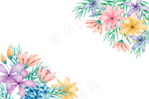 粉彩水彩花卉背景