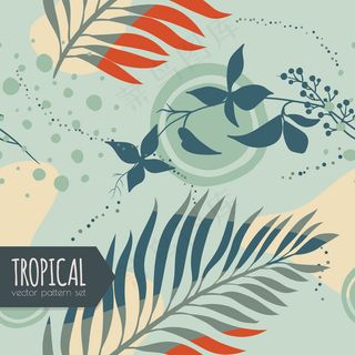 花卉抽象无缝图案