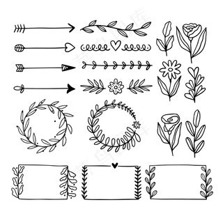 手绘装饰元素包