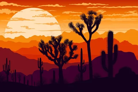 用于视频会议的沙漠景观背景