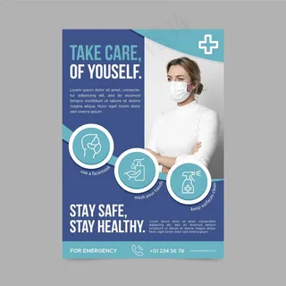 冠状病毒信息海报模板