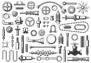 链、管和联轴器、齿轮或小齿轮的机械零件