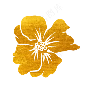 剪纸烫金花朵梅花