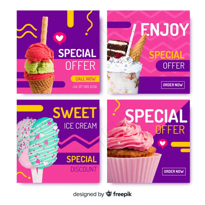 带照片的烹饪模板集eps,ai矢量模版下载