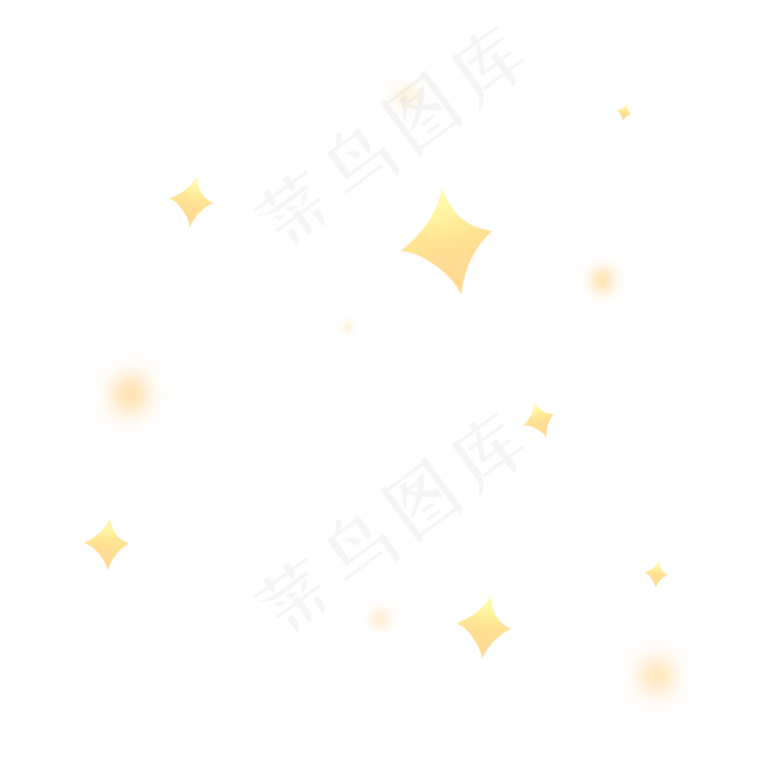 金黄色精致星星