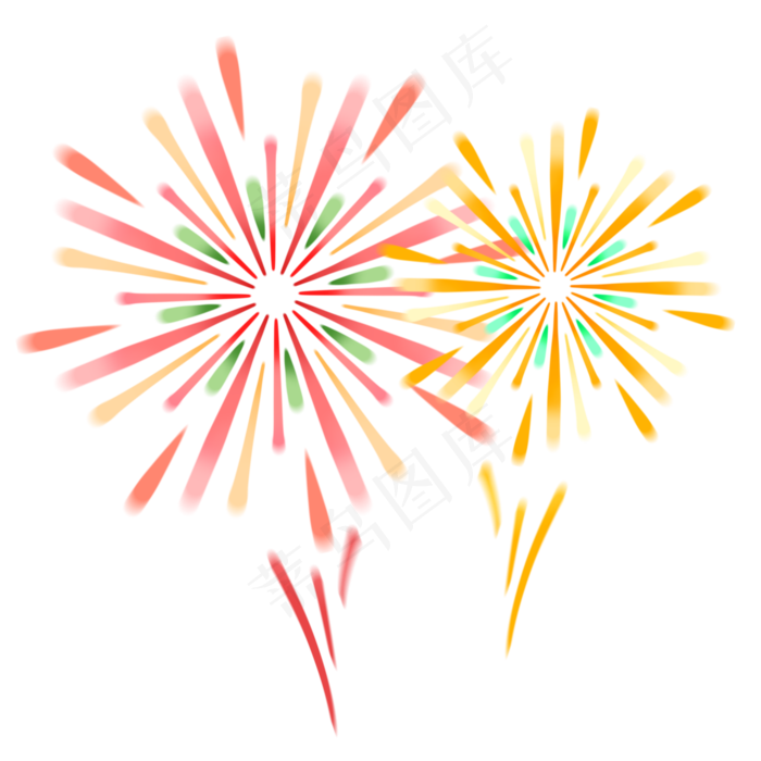 七夕情人节夜晚绽放烟花(2000X2000(DPI:300))psd模版下载