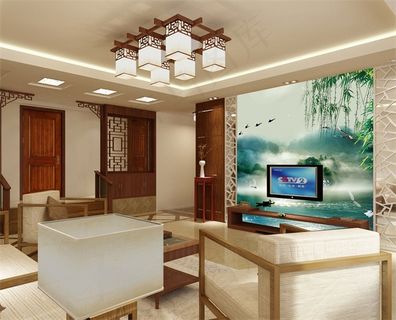电视墙背景画效果图片 电视墙背景画效果图片