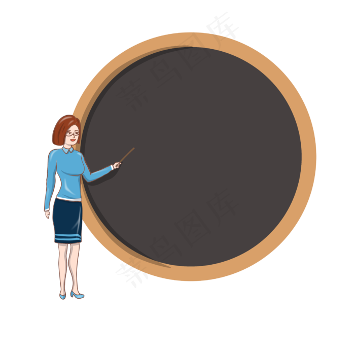 圆形教师节边框