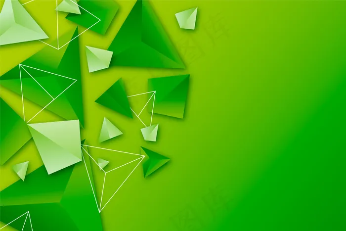 背景与生动色彩的三维三角形eps,ai矢量模版下载