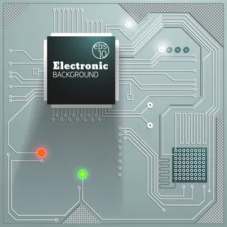 有灯光背景的电子板