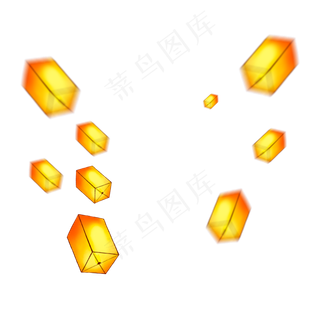 2019元旦孔明灯古灯喜庆素材