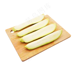 切开茭瓜蔬菜
