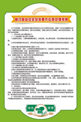 学校食堂应急处理预案
