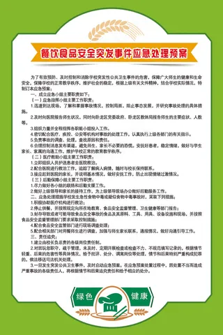 学校食堂应急处理预案