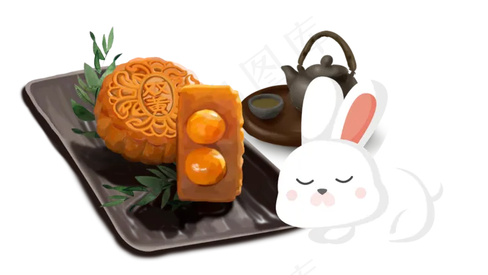 中秋兔子月饼(2573X1448)