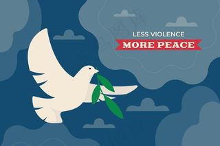 少暴力多和平背景与多夫说明