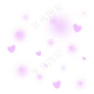 紫色唯美爱心七夕光晕