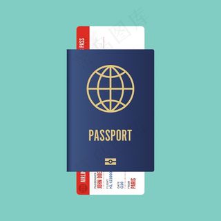 护照和登机牌插图