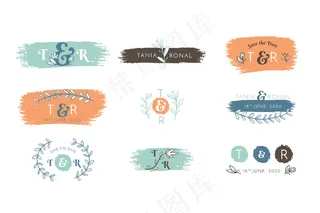 婚礼花徽章套装