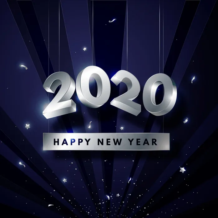 银牌2020新年壁纸eps,ai矢量模版下载