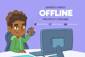 脱机twitch横幅banner模板