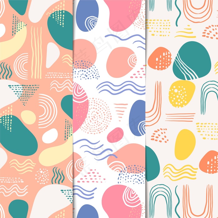 抽象手绘图案集