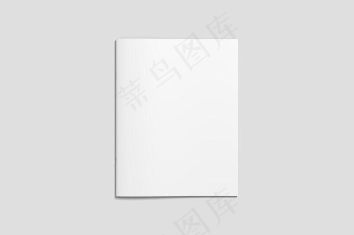 白色空白画册设计立体图