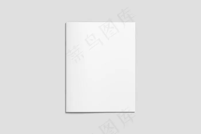 白色空白画册设计立体图