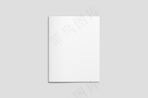 白色空白画册设计立体图