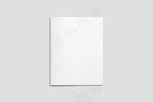白色空白画册设计立体图