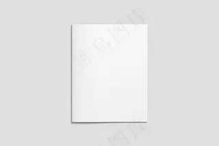 白色空白画册设计立体图