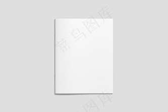 白色空白画册设计立体图