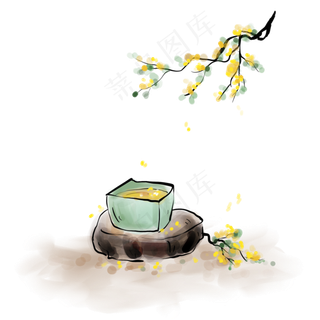 桂花树下的酒杯