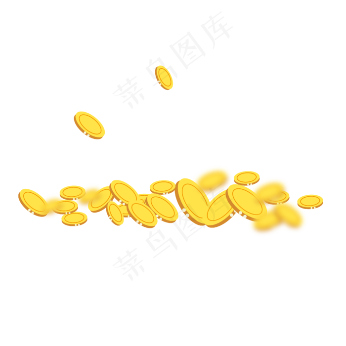 黄色金币钱币财富(2000X2000(DPI:300))ai矢量模版下载